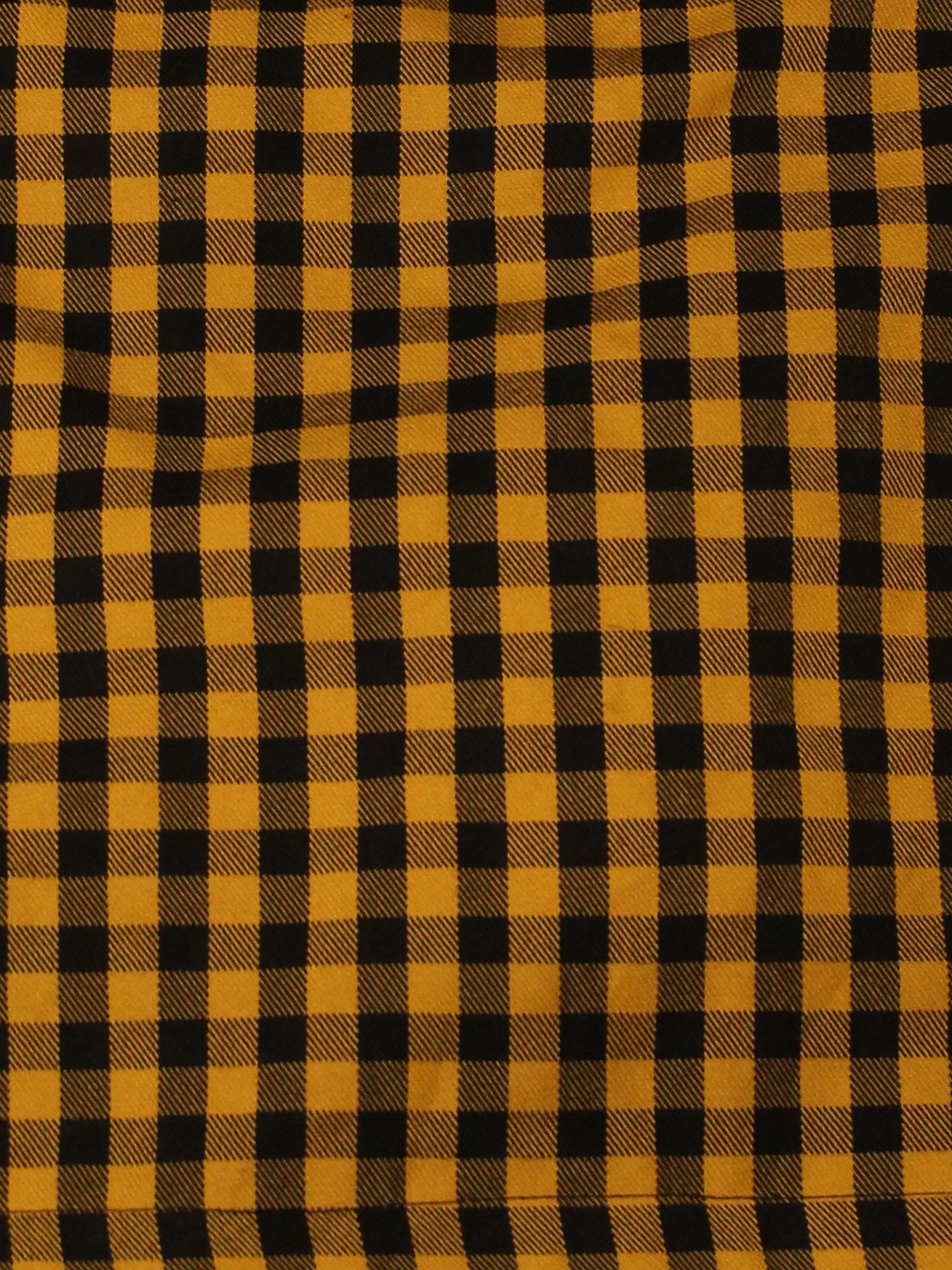 Yellow Plaid Mini Back