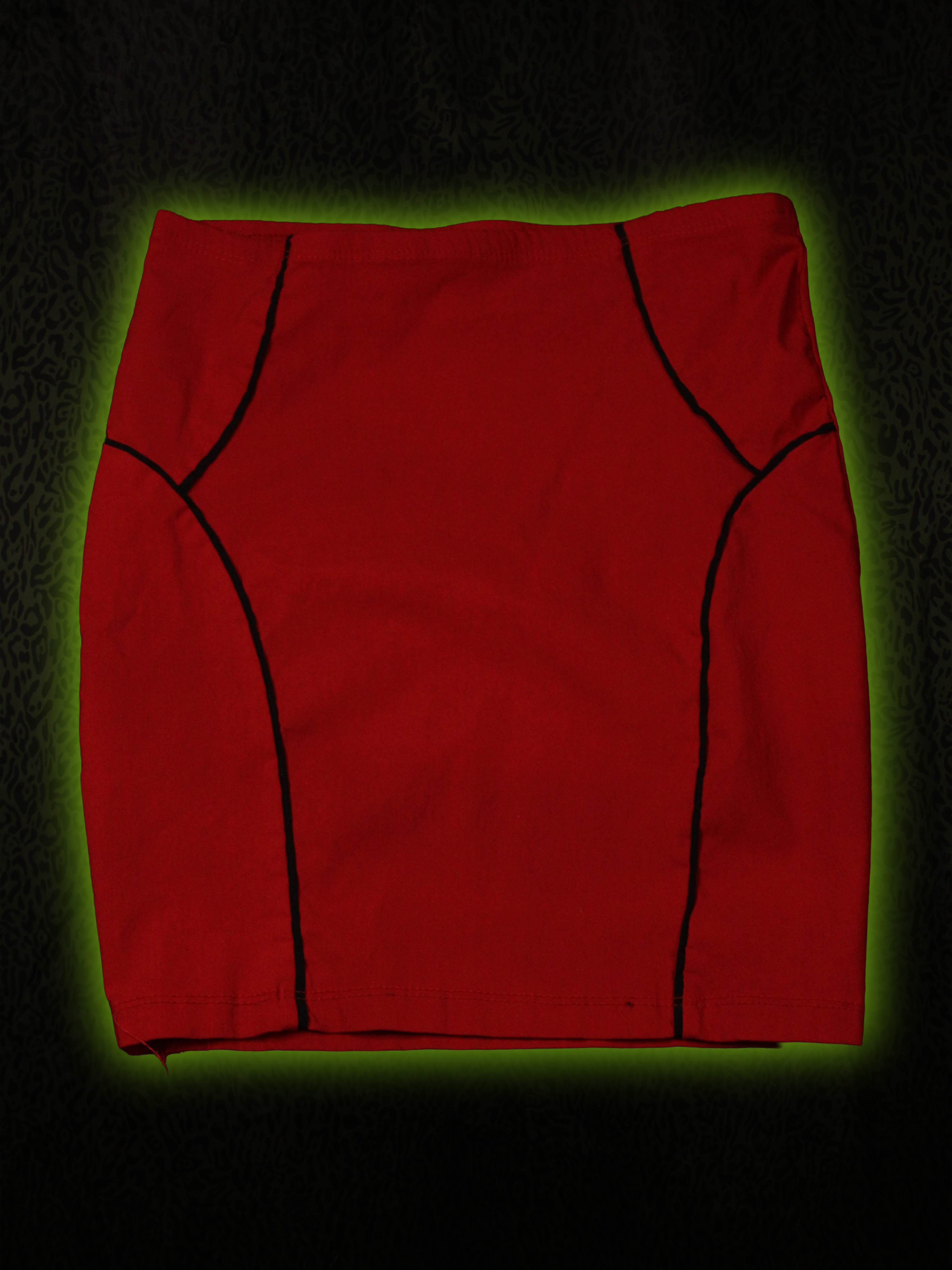 Red Mini Skirt Front