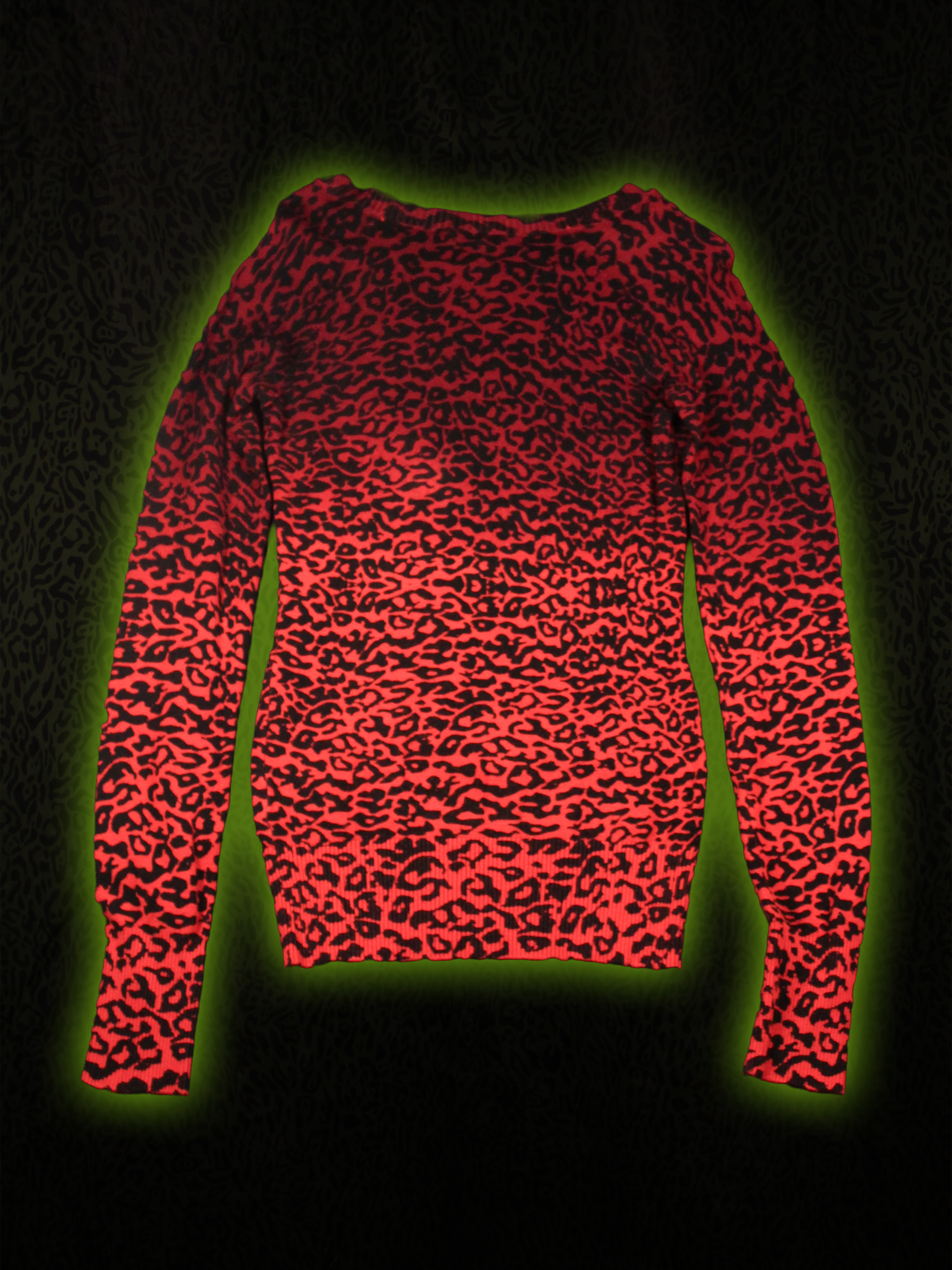 Red Leopard Sweater Back