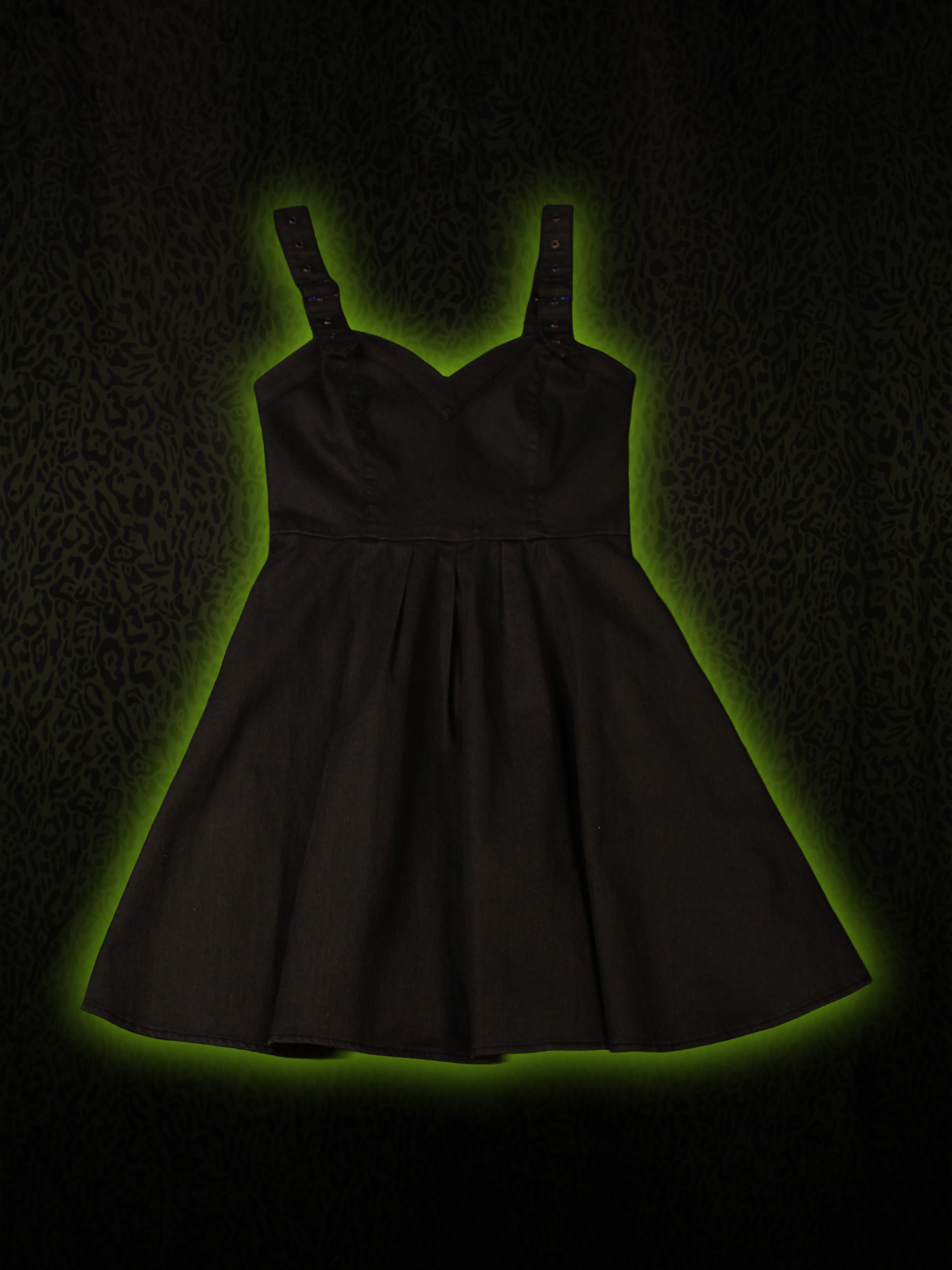 Black Flare Dress Front