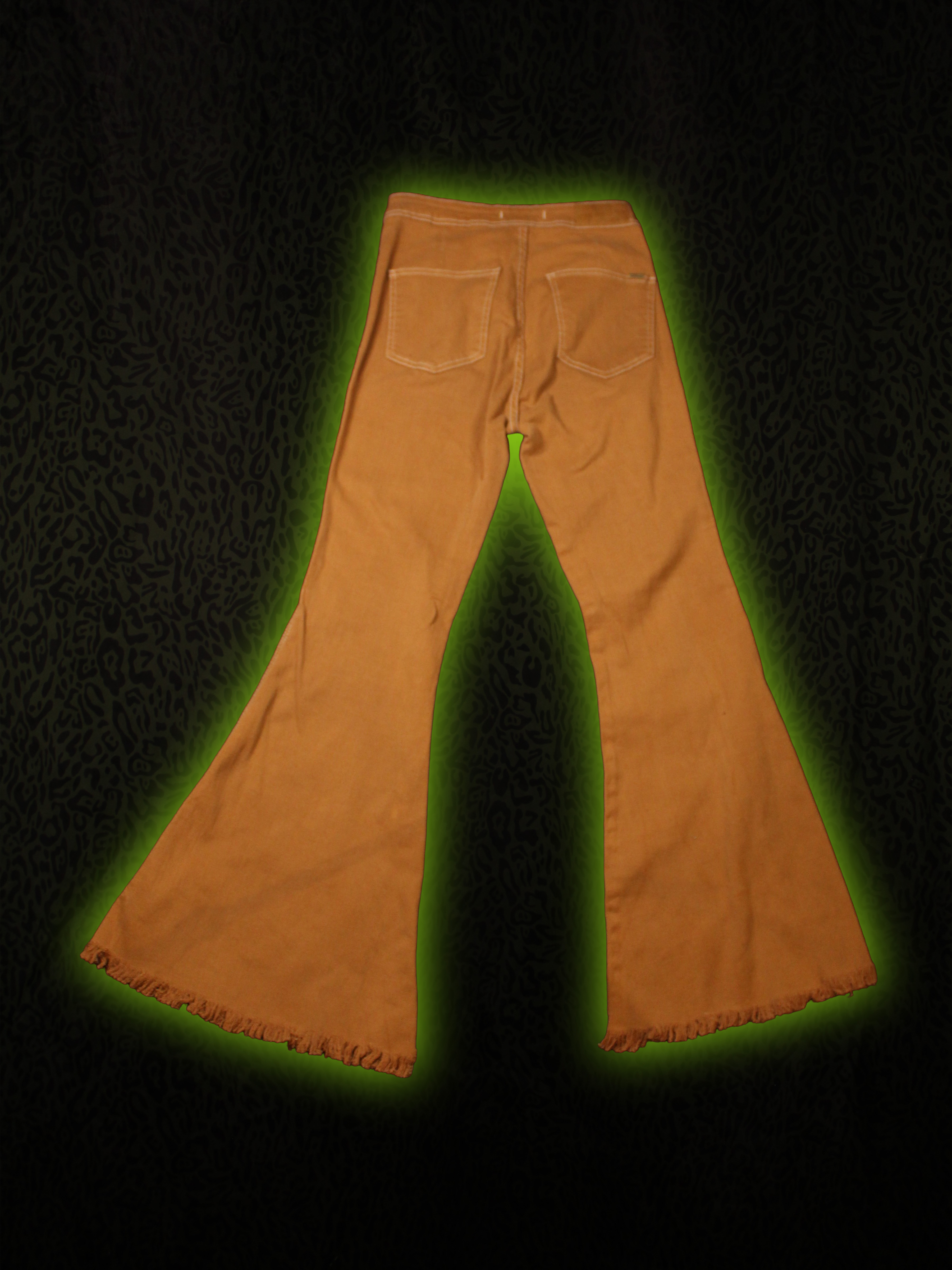 Weathered Flare Pants Back