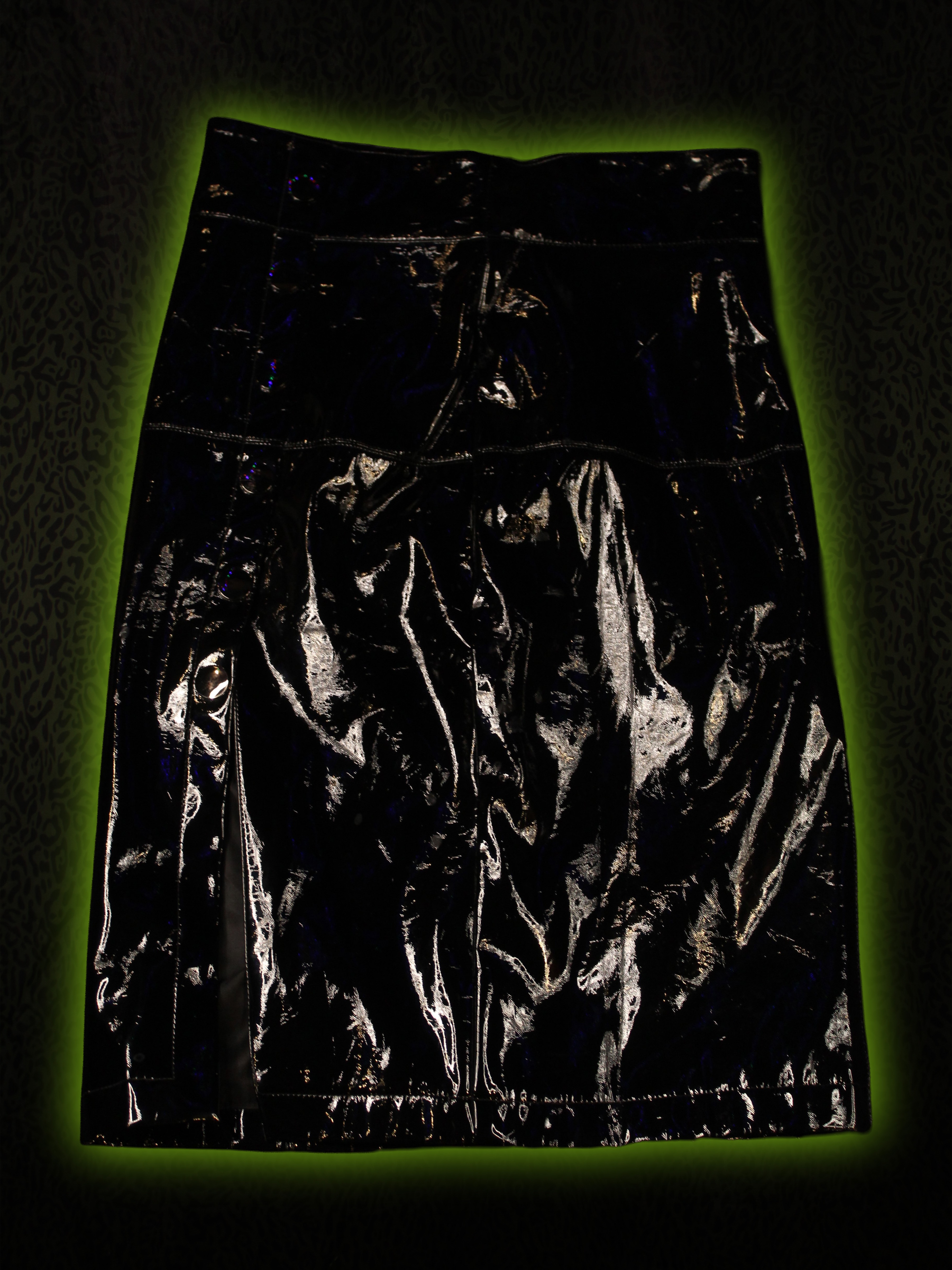 Black PVC Skirt Front