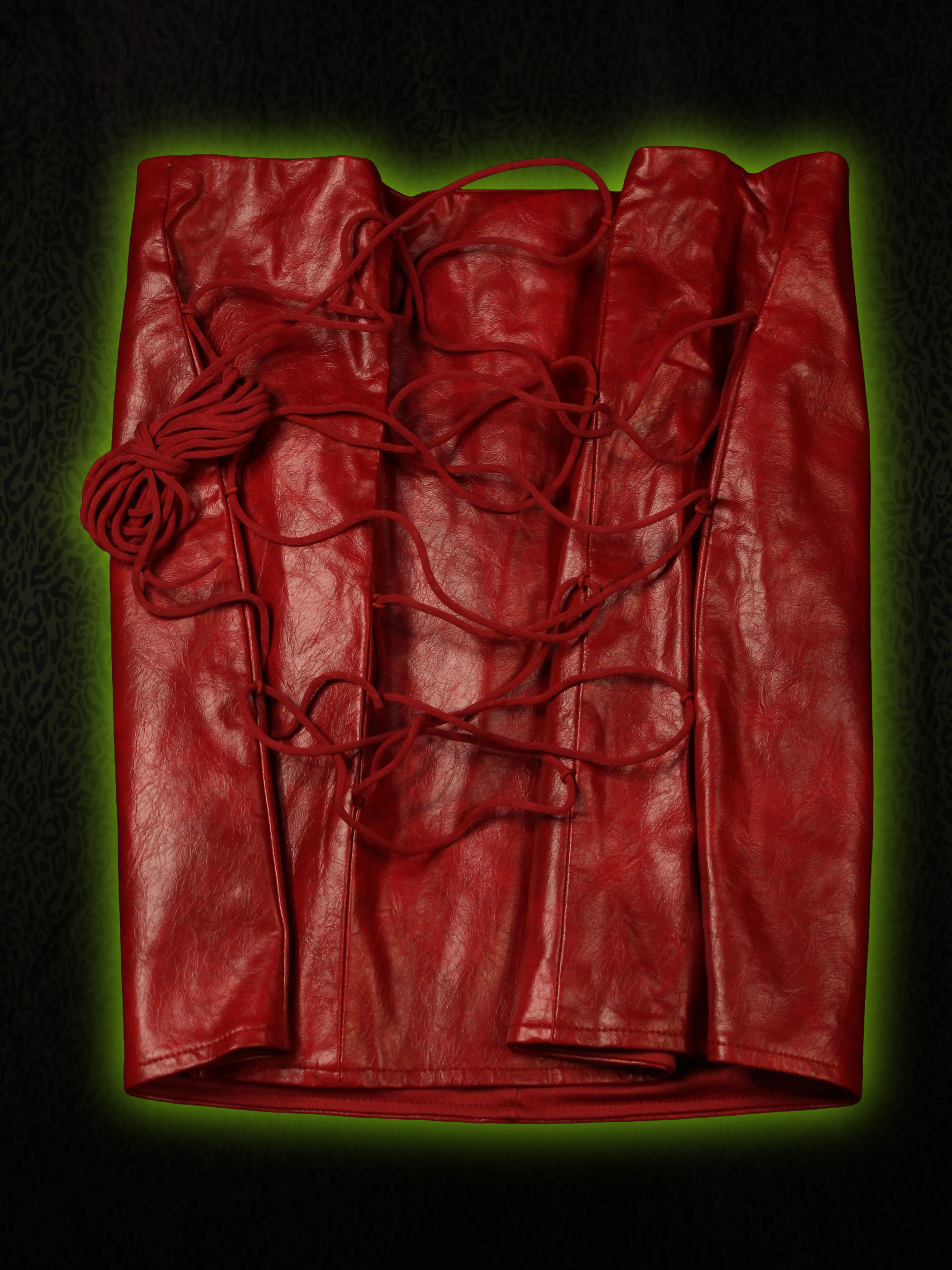 Pleather Mini Skirt Front