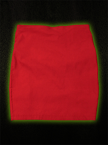 Red Mini Skirt Back