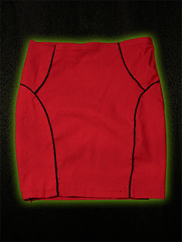 Red Mini Skirt Front