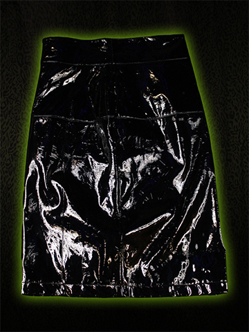 Black PVC Skirt Back